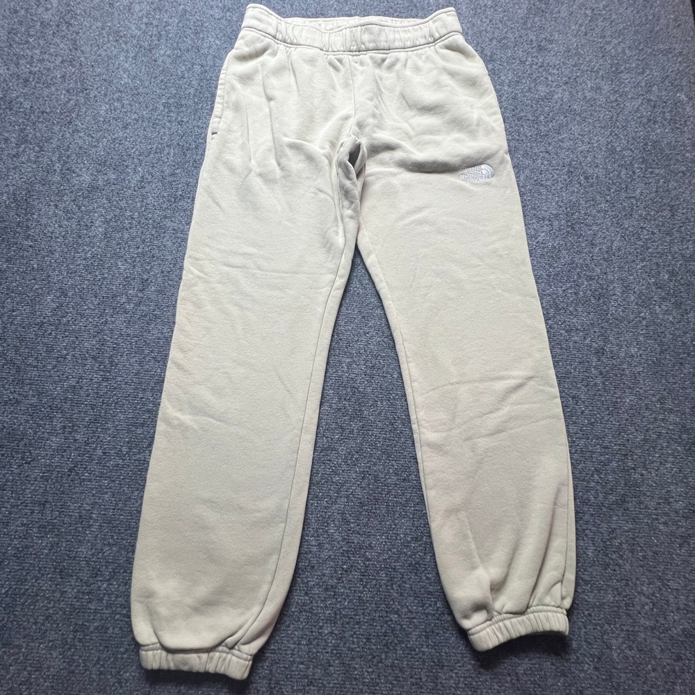 The North Face Mens Fleece Joggers Khaki Tan Sweatpants Medium Winter Warm Cozy